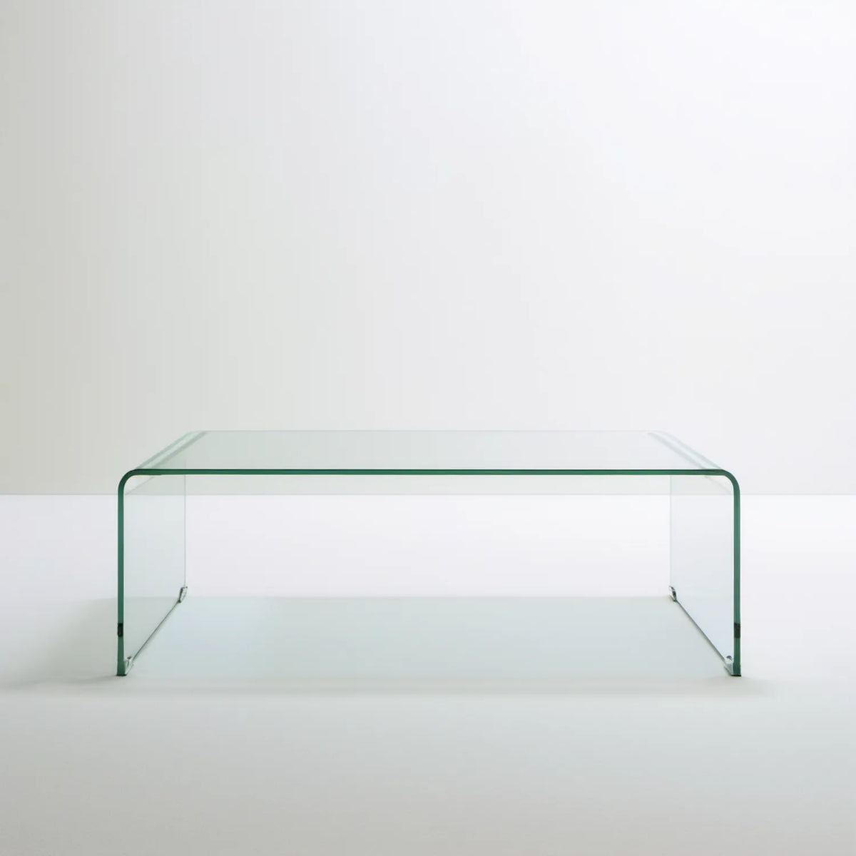 Prostokątny stolik kawowy ze szkła hartowanego 120 × 60 × 40 cm, przezroczysty