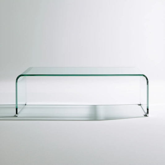 Transparentny prostokątny stolik kawowy ze szkła hartowanego 120 x 60 x 40 cm